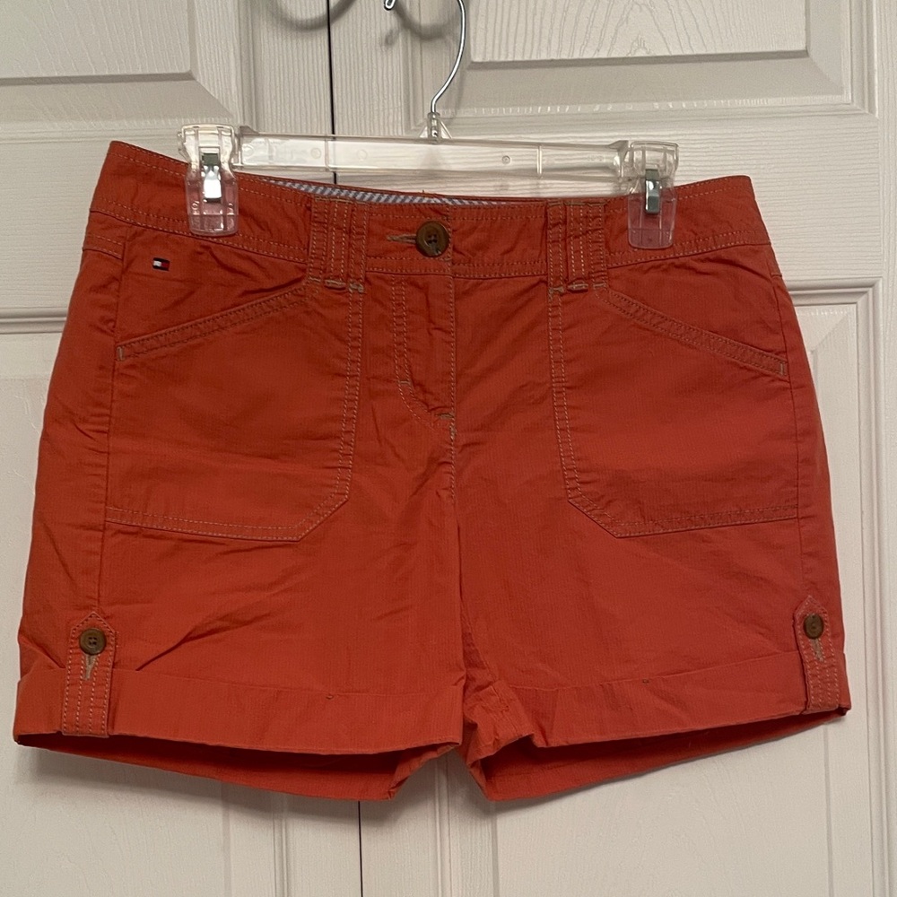 Tommy Hilfiger Fall Autumn Orange Shorts Size 4 Hardly Used Great Condition
